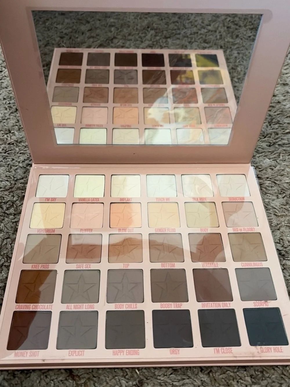 Jeffree Star Orgy Eyeshadow Palette - White with Pink Accents